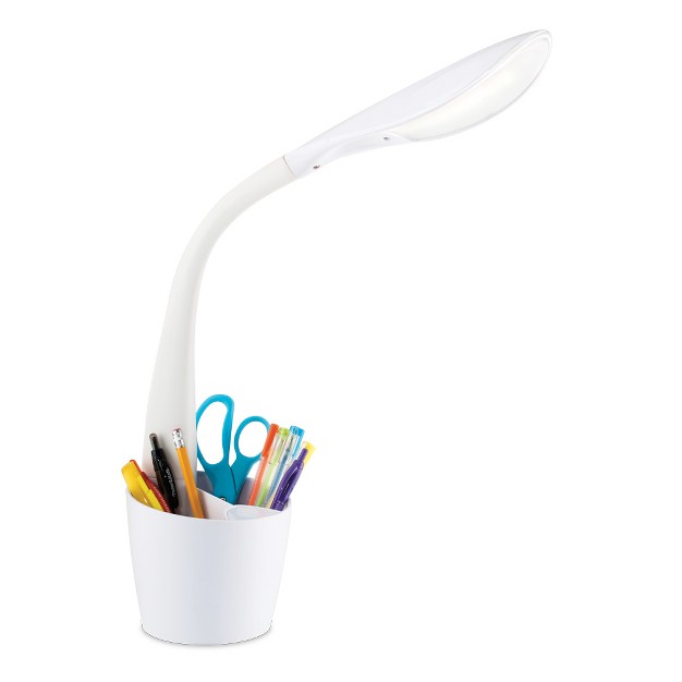 Craft Space Organizer Desk Lamp White includes Led Light Bulb Ottlite