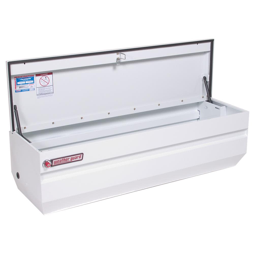 62-in x 20-in x 19.25-in White Steel Universal Truck Tool Box