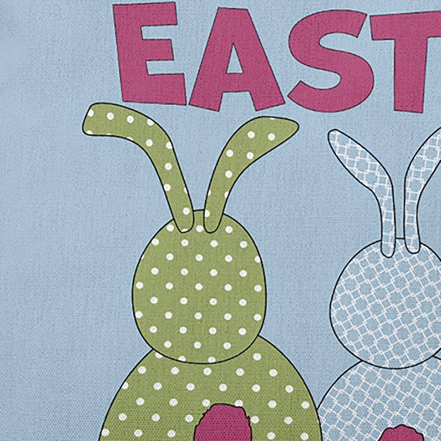 Hoppy Easter Square Throw Pillow Light Blue E By Design