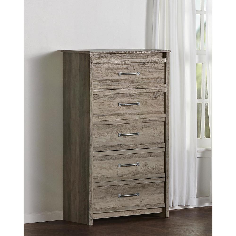 Strick   Bolton Millicent Grey Oak 5 drawer Dresser