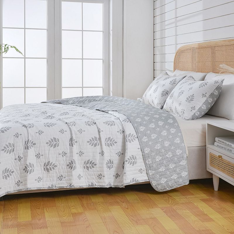 Madelinen® All Season French Floral Reversible Quilt Set with Shams