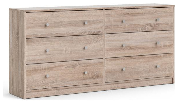 Portland 6 Drawer Double Dresser  Truffle   Transitional   Dressers   by BisonOffice  Houzz