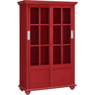 Ameriwood Home Abel Place 51 in. Red Wood 4-shelf Standard Bookcase with Adjustable Shelves HD07372