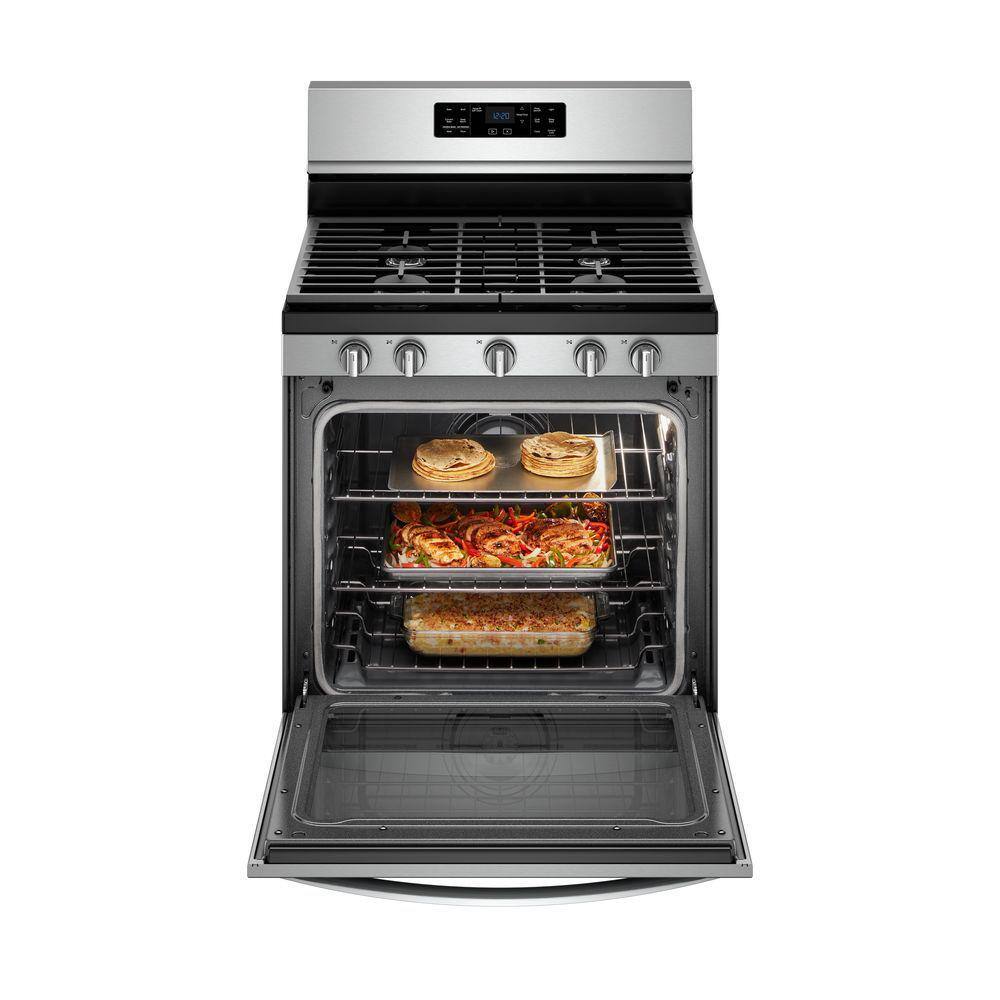 Whirlpool 5.8 cu. ft. Gas Freestanding Range in Fingerprint Resistant Stainless Steel with FROZEN BAKE Technology WFG775H0HZ