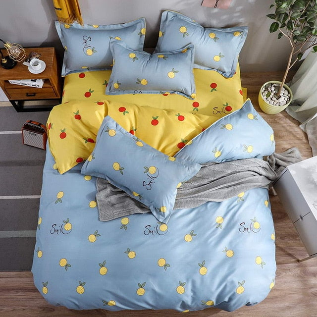 Duvet Cover Flat Bed Sheet Bedding Set