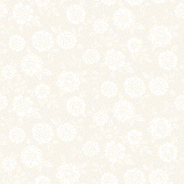 Sample Lizette Cream Charming Floral Wallpaper