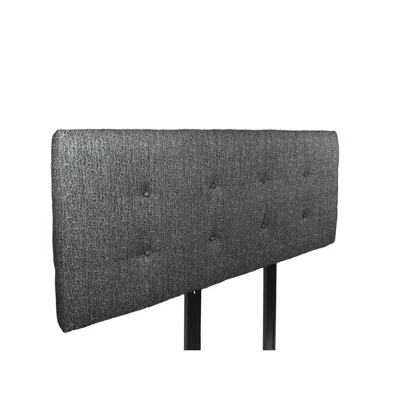 MJL Furniture Ali Button Tufted Text2 Olivia Charcoal Upholstered Headboard - - 10910561