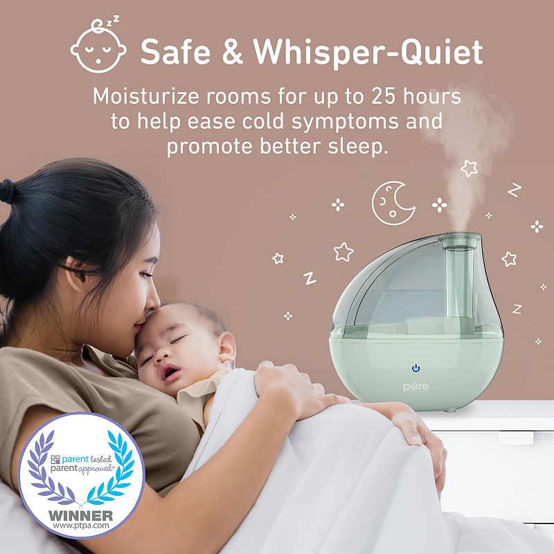 Pure Enrichment PureBaby Ultrasonic Cool Mist Humidifier and Soft Glow Night Light