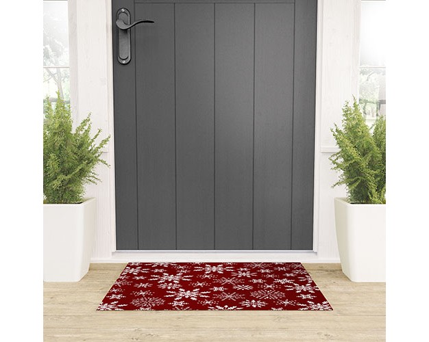 Iveta Abolina Silent Night Red Welcome Mat Society6