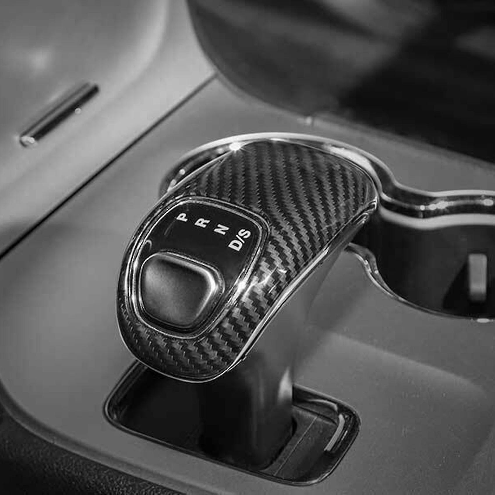 For Grand 2014-2015 Carbon Fiber Gear Shift Knob Shifter Lever Cover Trim Decoration