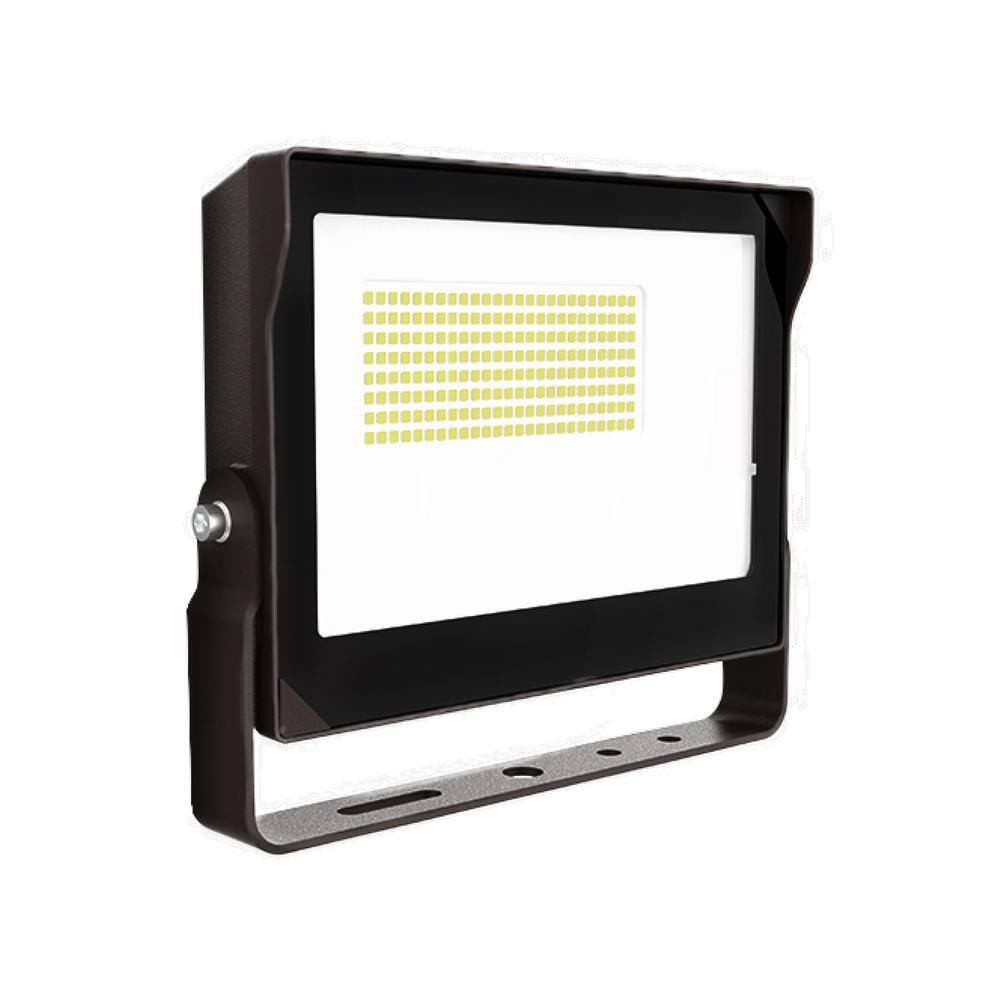 MEDINAH POWER 400W Equivalent Integrated 100 Degree Bronze LED Flood Light  21000 Lumens 5000K daylight Dusk-to-Dawn FLLS-150W-50K-DV2-PC-CL-BZFM