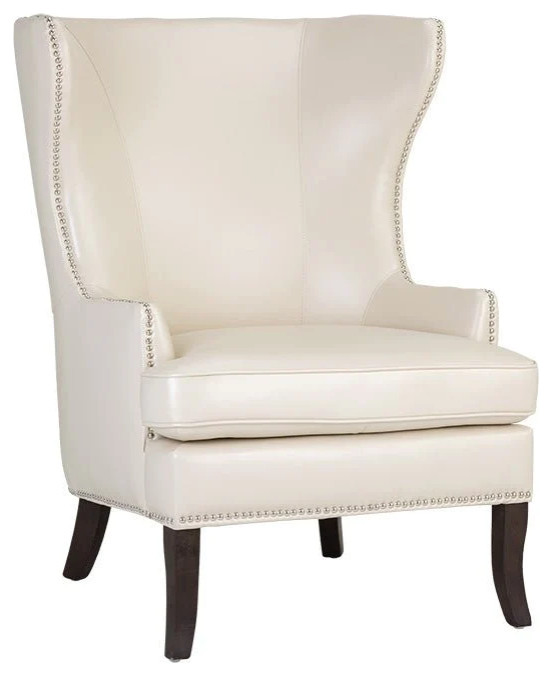 Isano Lounge Chair  Castillo Cream   Transitional   Armchairs And Accent Chairs   by Peachtree Fine Furniture  Houzz