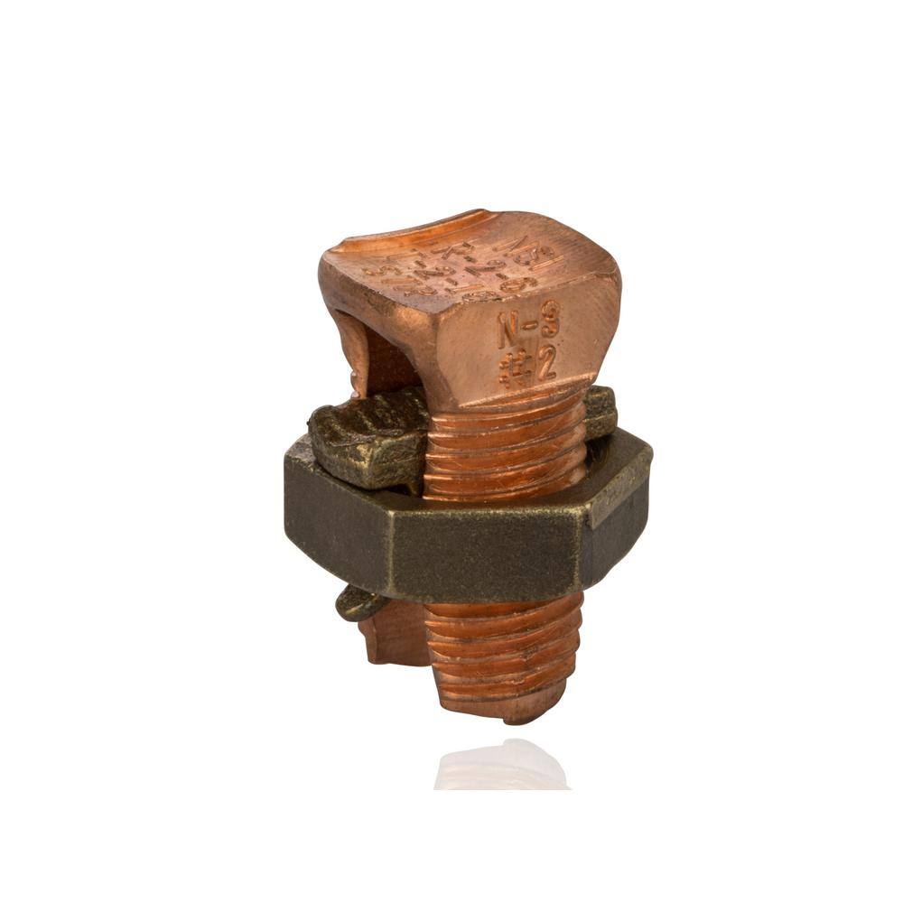 NSi Industries 2 AWG Copper Split Bolt- 1 Count N-2