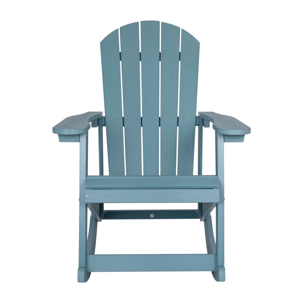 Adirondack Poly Resin Rocking Chairs for Indoor/Outdoor Use   2 Pack