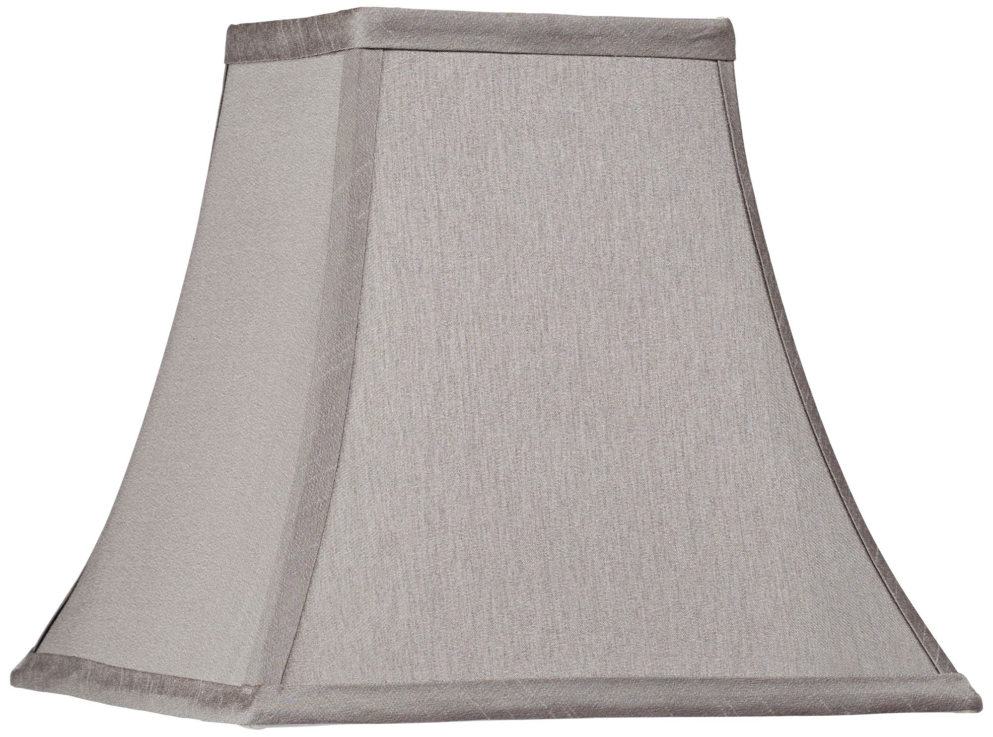 Springcrest Collection Set of 2 Square Lamp Shades Pewter Gray Small 5.25