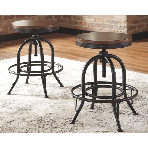 Signature Design by Ashley Lier Swivel Counter Height Stool (Set of 2)