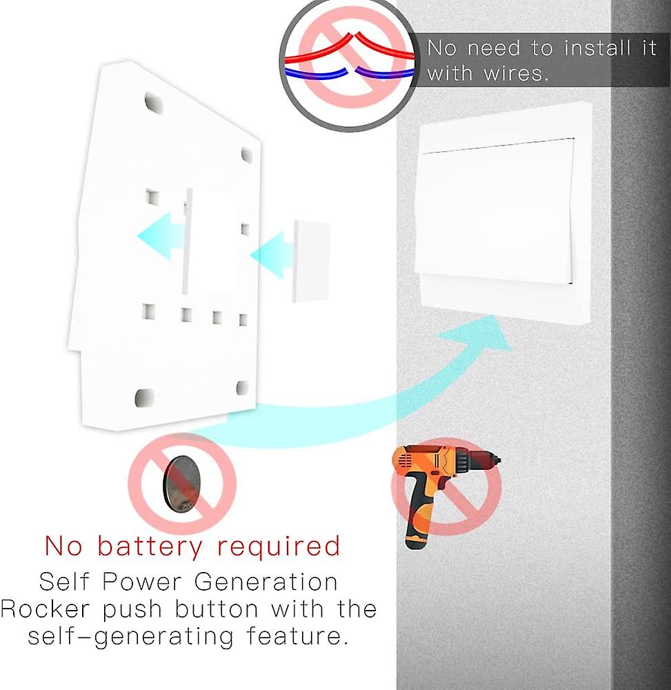 110-220v Wireless Light Switch And Receiver Kit Self-powered