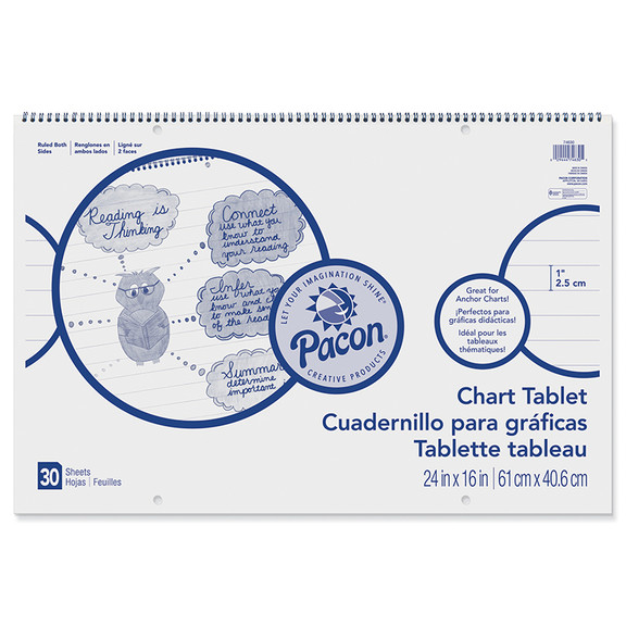 Pacon PAC74630 Chart Tablet 1 Inch Rule 24X16