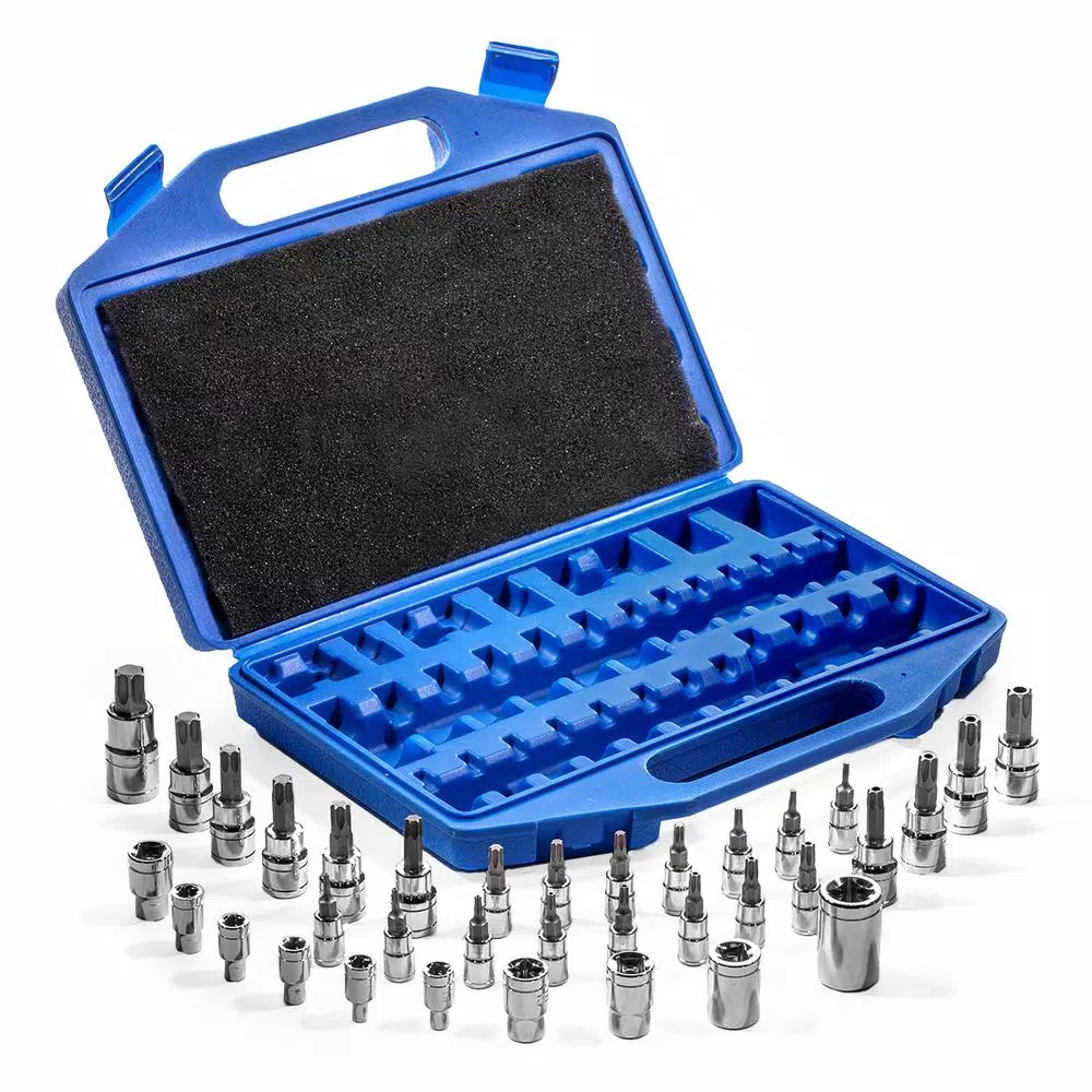 XtremepowerUS 1/4 in. 3/8 in. Torx/TR Tamper Proof External Star Socket Bit Set (35-Piece) and#8211; XDC Depot