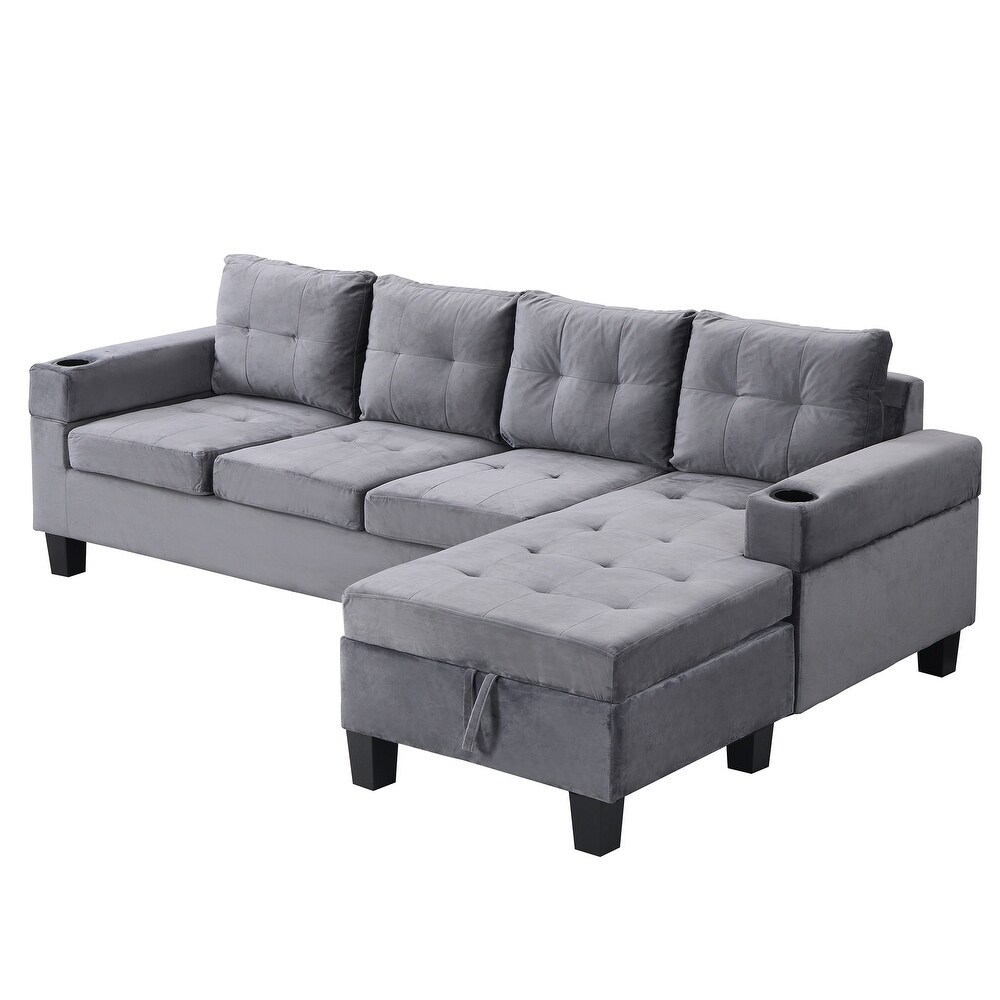 Sectional Sofa Set for Living Room with L Shape Chaise Lounge