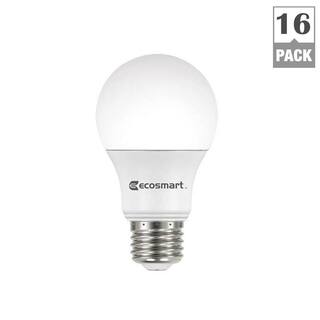 EcoSmart 40-Watt Equivalent A19 Dimmable LED Light Bulb Daylight (16-Pack) B7A19A40WESD34