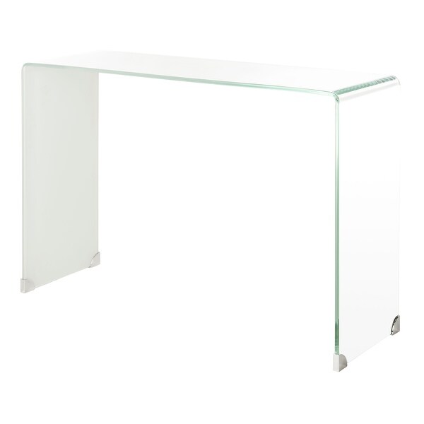 SAFAVIEH Crysta Ombre Glass Console Table - Clear / White - 43.3