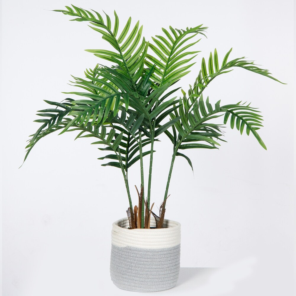 Vintage Home 36 In. Artificial Palm Tree in Rope Basket