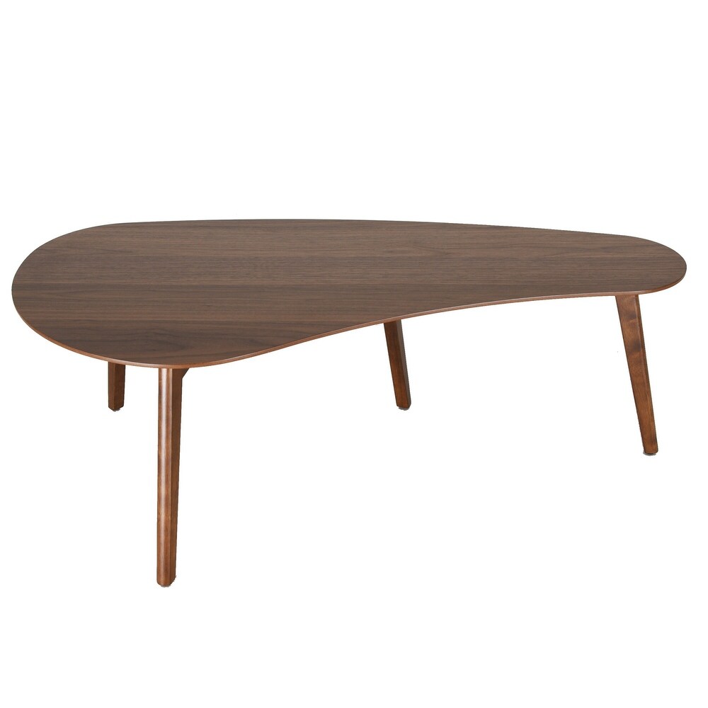 Zenvida Madison Mid Century Modern Coffee Table  Walnut Finish