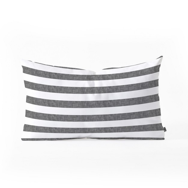 Little Arrow Design Co Stripes In Lumbar Throw Pillow Gray Deny Designs