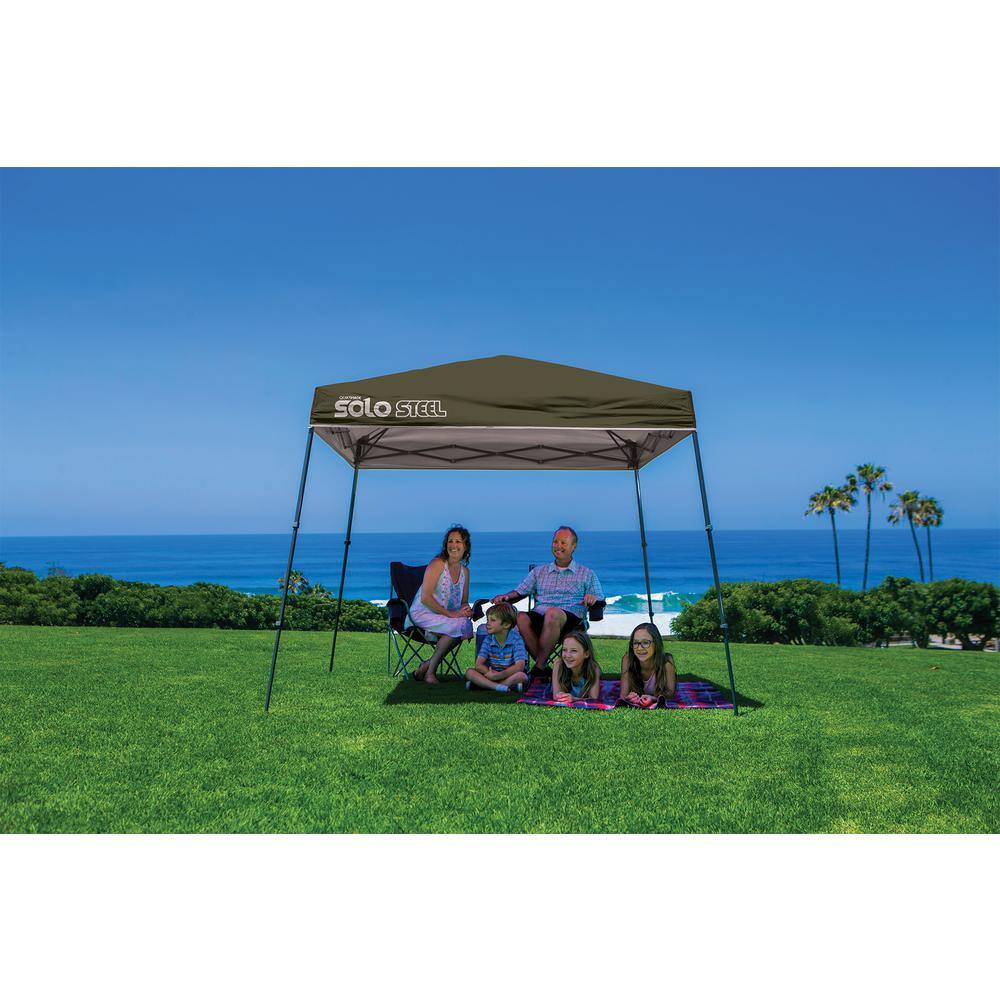 Quik Shade 9 ft. x 9 ft. Olive Slant Leg Canopy 167545DS