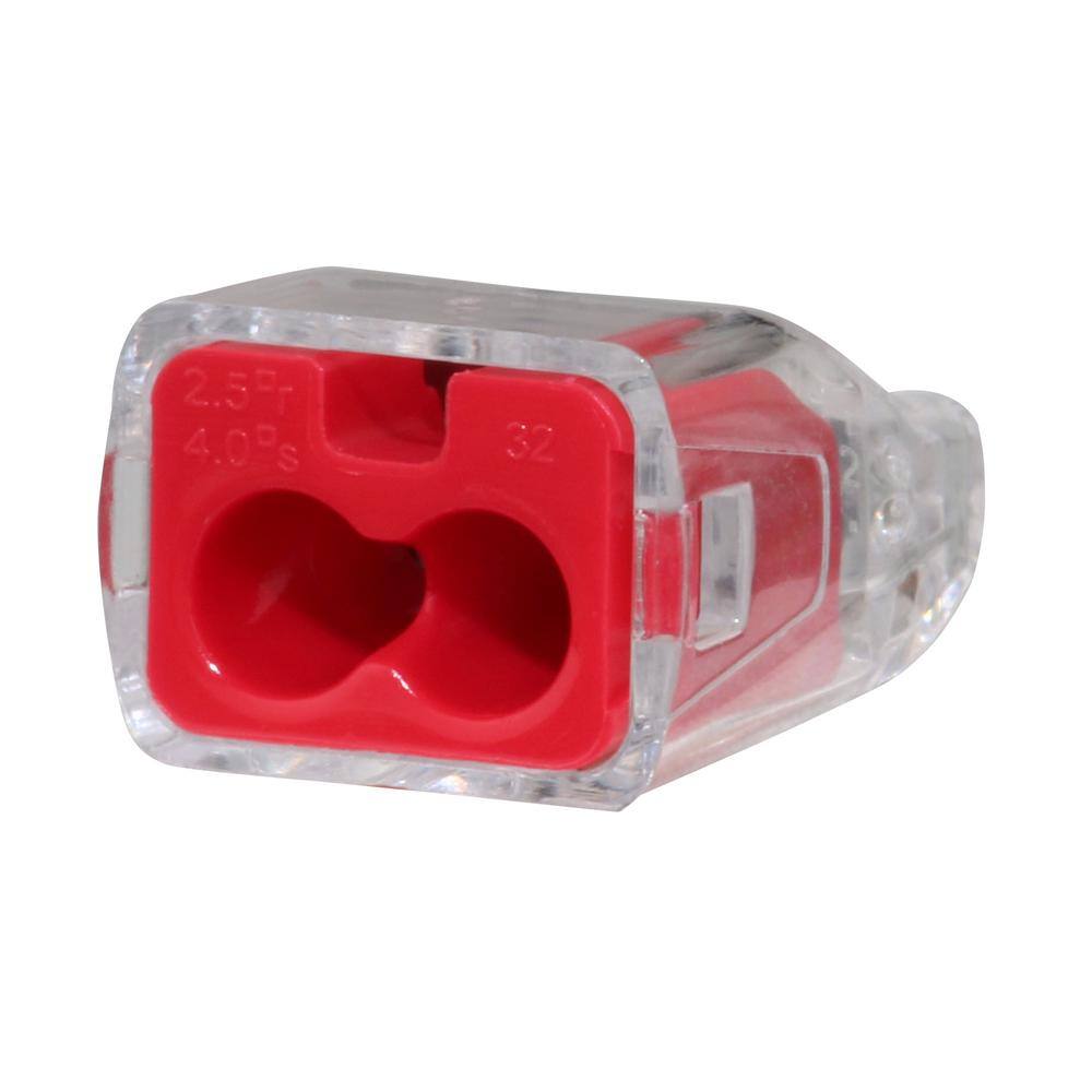 IDEAL 32 Red In-Sure 2-Port Connectors (100-Pack) 30-1032P