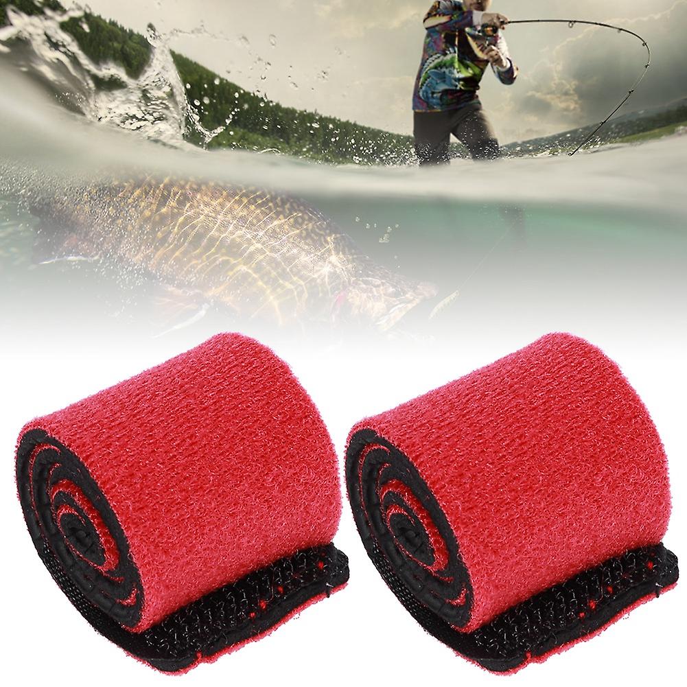 4pcs Reusable Fishing Rod Strap Strong Flexible Hook And Loop Fishing Gear Strap Rod Beltred