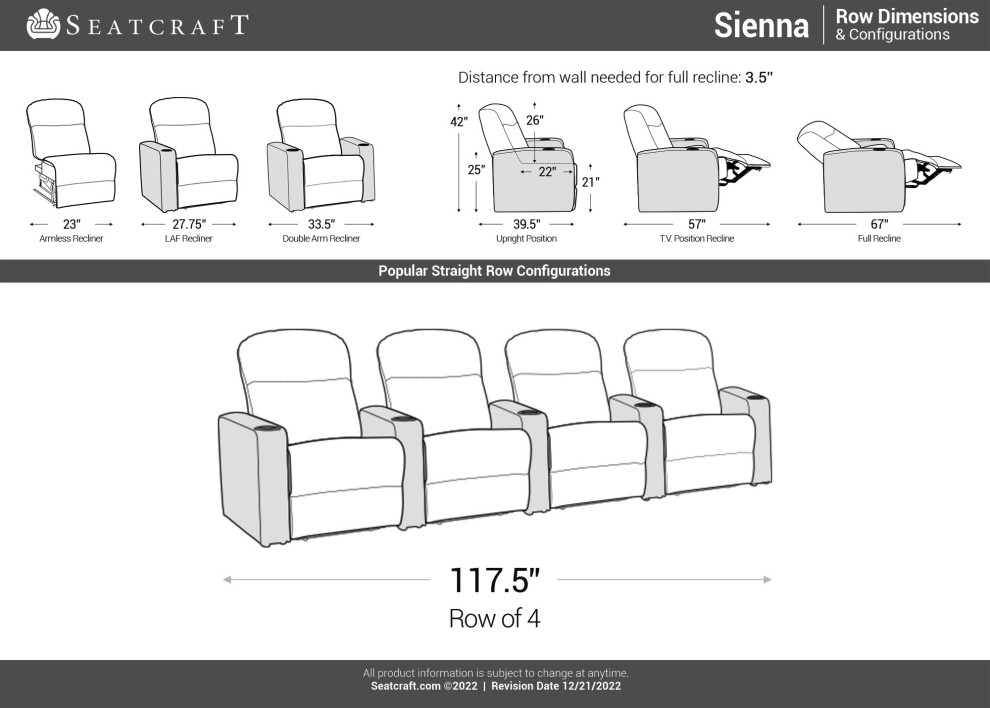 Seatcraft Sienna   Contemporary   Theater Seating   by Stargate Cinema  Houzz