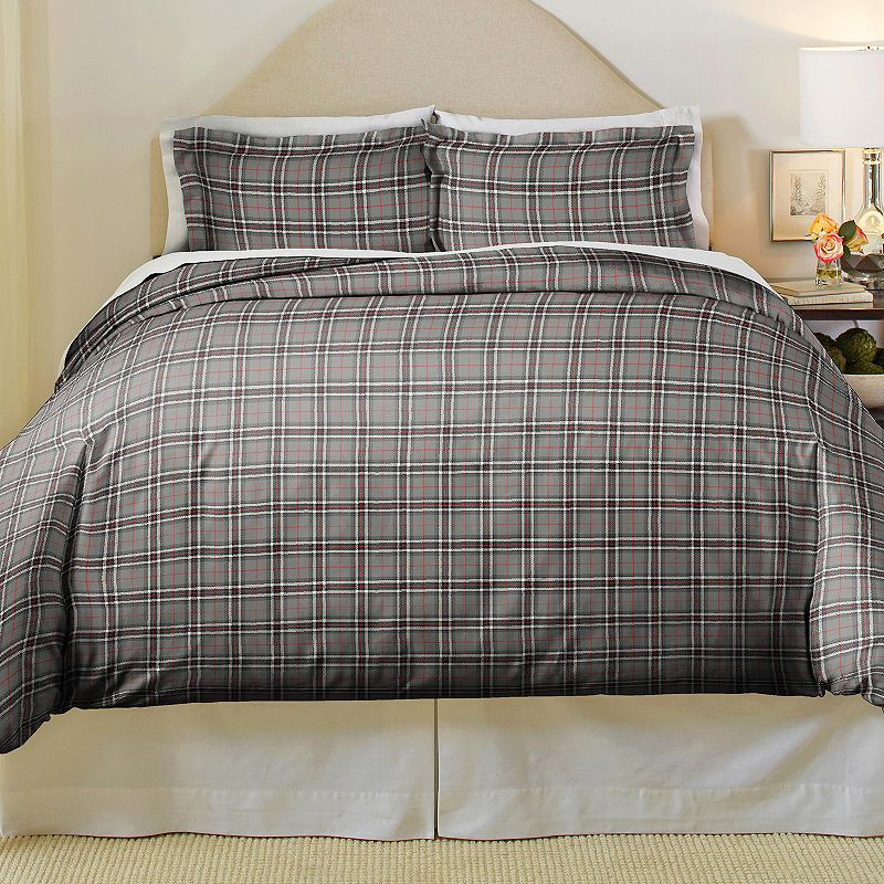 Pointhaven Derby Cotton Flannel Duvet Set