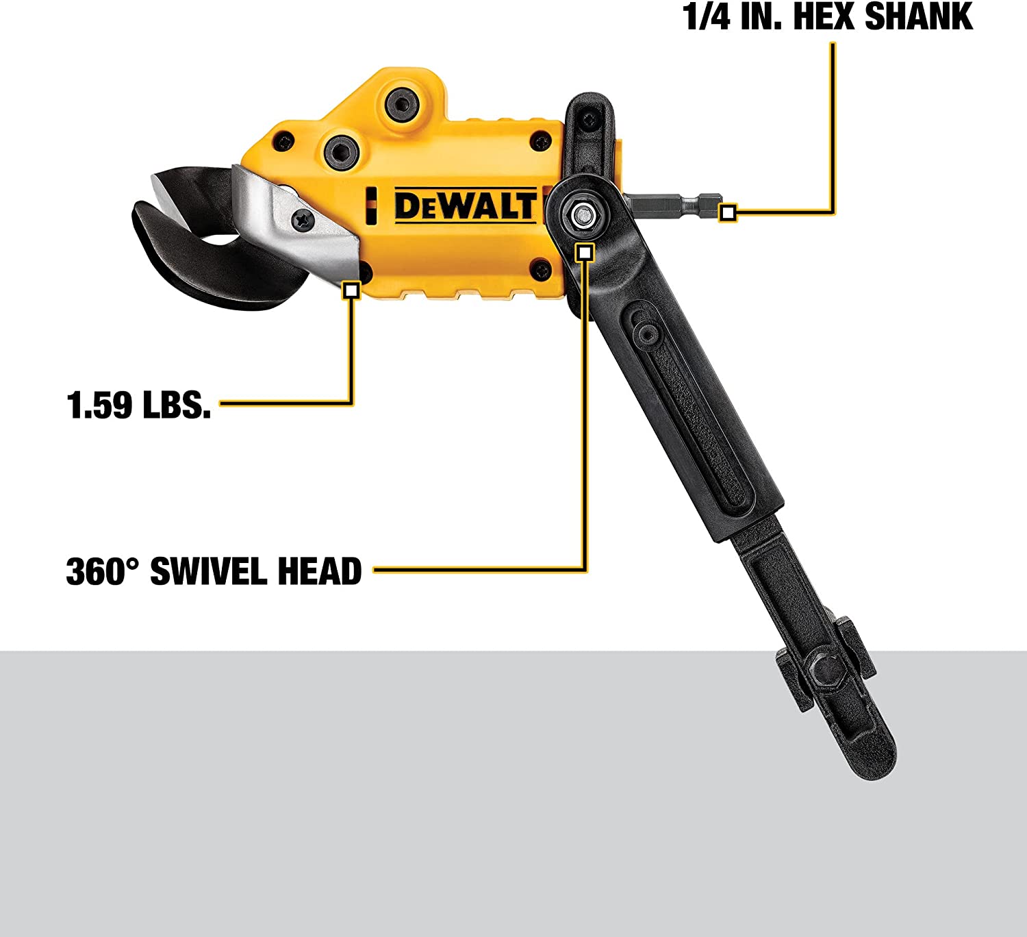 DEWALT Metal Shears Attachment， Impact Ready (DWASHRIR)