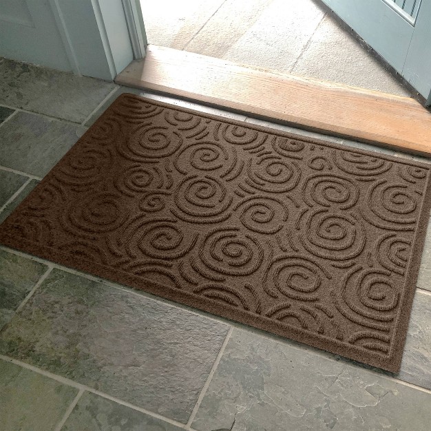 Waterhog 2 x27 x3 x27 Swirls Indoor outdoor Doormat Dark Brown