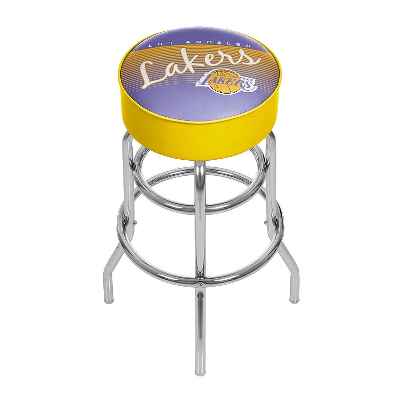 Los Angeles Lakers Hardwood Classics Padded Swivel Bar Stool