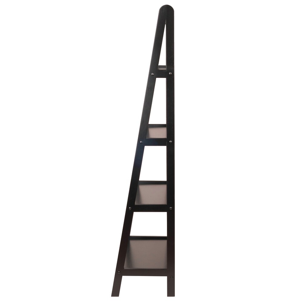 Avalon 4 Tier A Frame Shelf  Espresso   24.96 x 12.91 x 58.43 inches