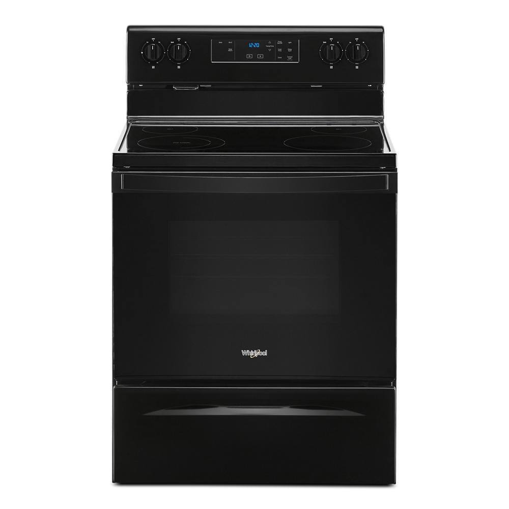 30 in. 5.3 cu. ft. 4-Burner Electric Range in Black with Storage Drawer WFE320M0JB