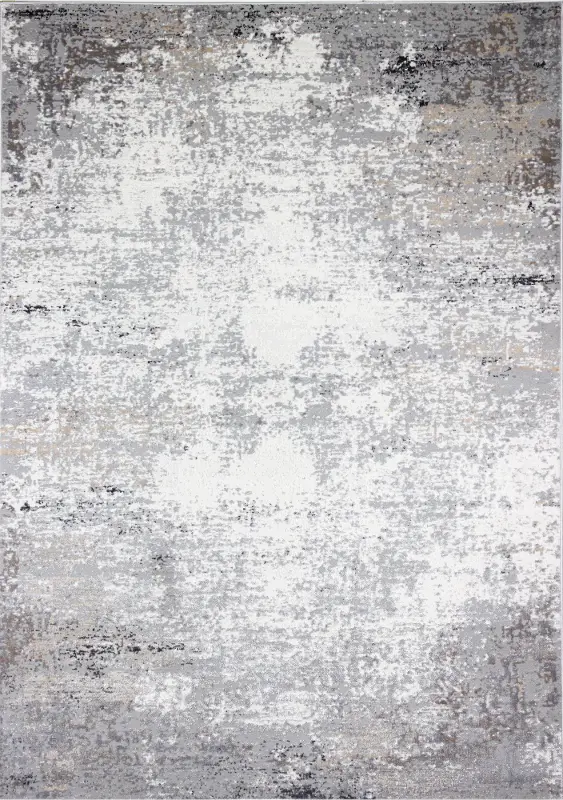 Carlyle 4 x 6 Contemporary Ivory and Gray Area Rug