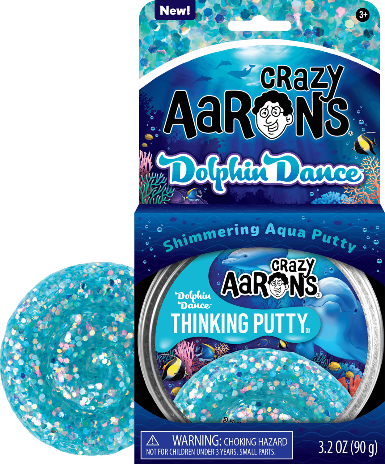 Dolphin Dance - 4 Full Size Thinking Putty tin