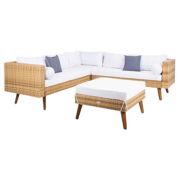 SAFAVIEH Outdoor Living Analon Outdoor Sectional Set