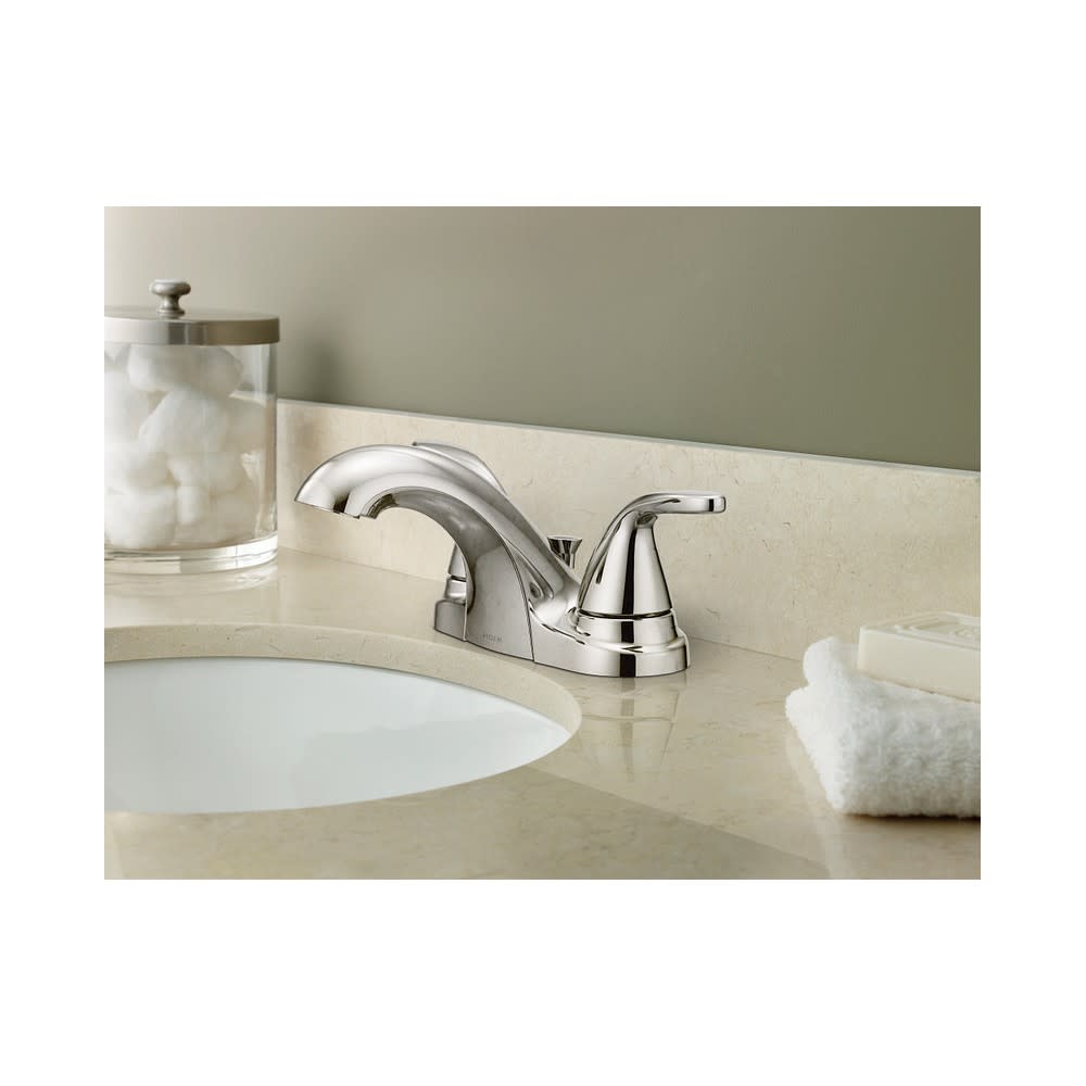 Moen Adler Bathroom Faucet 4 Centerset 2 Handle Chrome LowArc