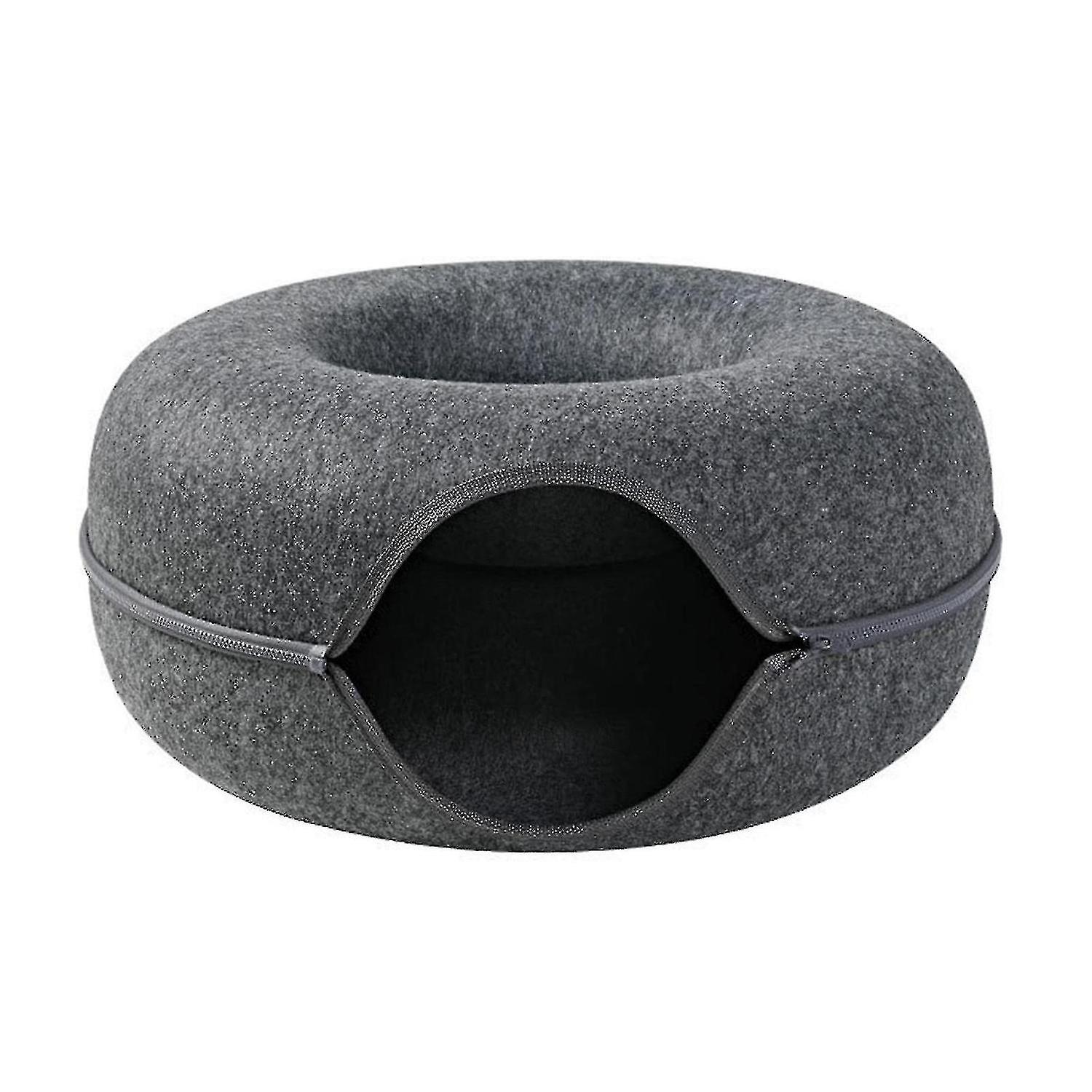 Removable Cat Nest，round Donut Felt Pet Nest，cat Tunnel Bed，semi-closed Washable Cat Tunnel Nest，det