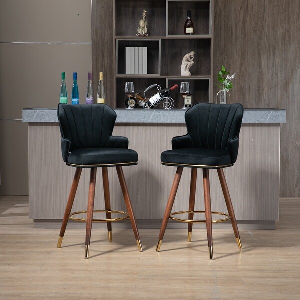 wivel Bar Stools with Backrest Footrest ，with a fixed height of 360 degrees