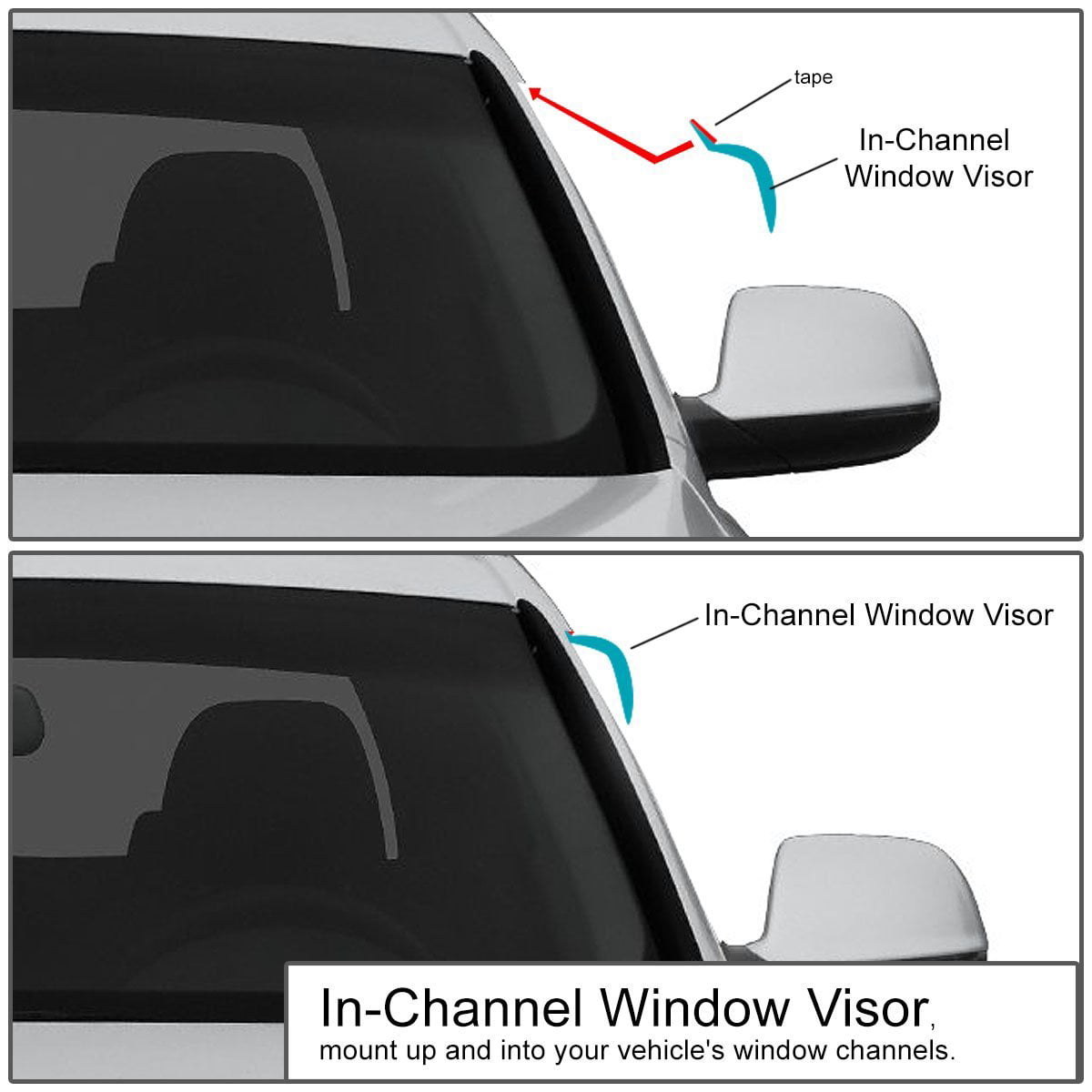 DNA Motoring WVS-033 For 1991 to 2005 Ford Explorer / Mercury Mountaineer 4pcs Window Visor Deflector Rain Guard(Dark Smoke) 97 98 99 00 01 02 03 04