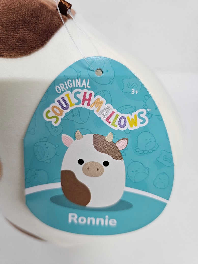 Squishmallows Official Kellytoys Plush 7.5 Inch Ronnie the Cow Ultimate Soft Plush Stuffed Toy