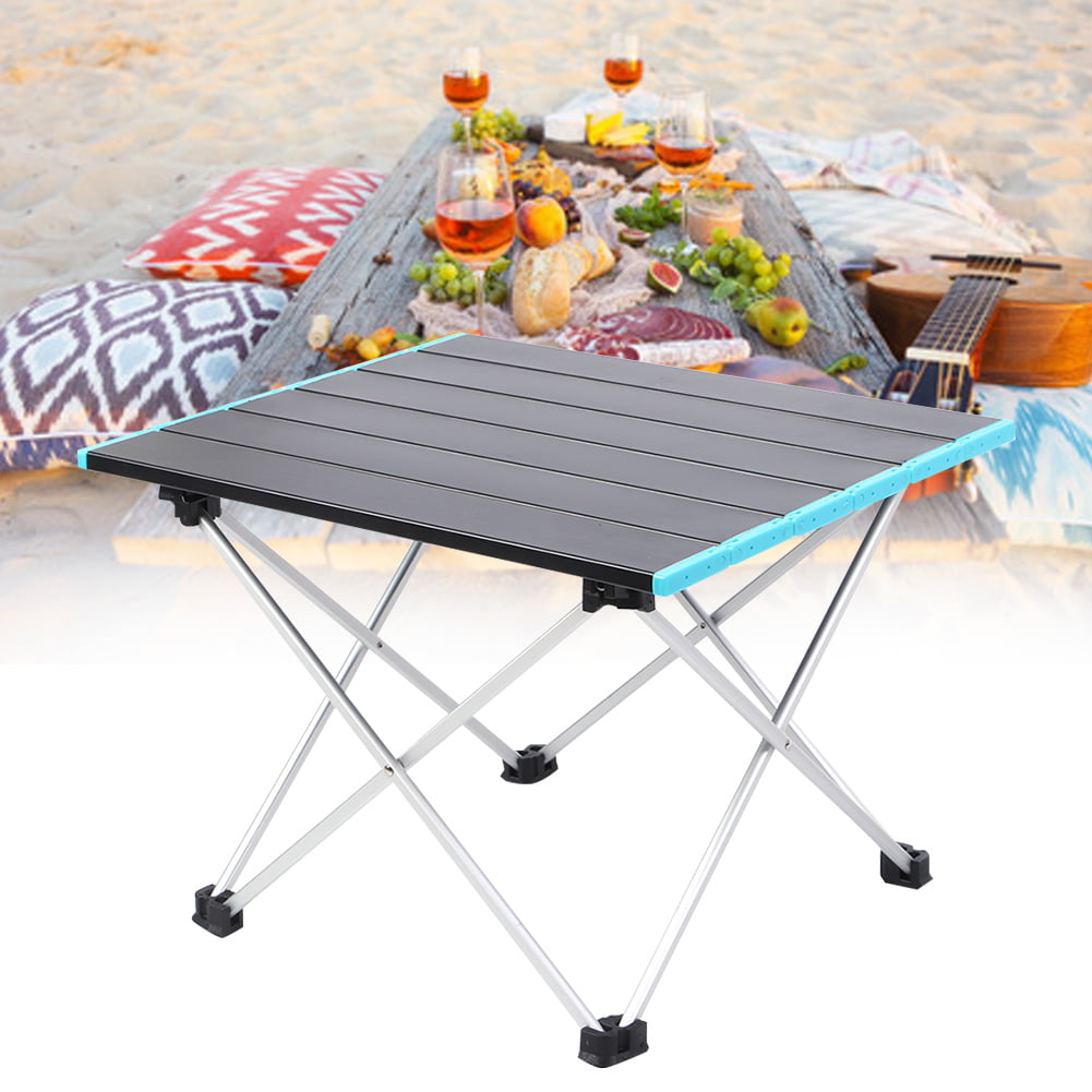 Fyydes Portable Folding Outdoor Picnic Table Desk Camping Table Beach for Cooking Travel