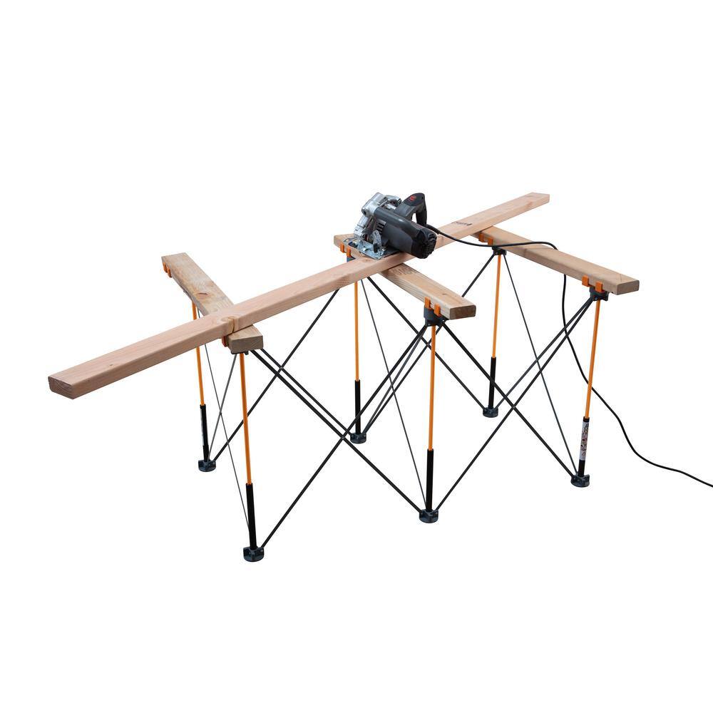 BORA 30 in. x 24 in. x 48 in. Steel Centipede Work Support Sawhorse with Exclusive Accessories CK625