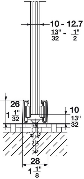 Hafele 941.20.011 Sliding door fitting  Hawa Junio...